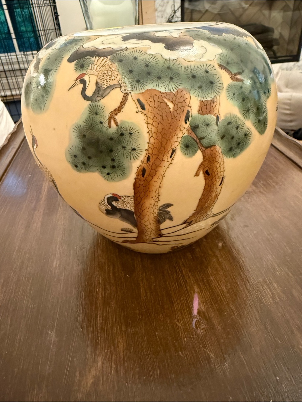 Vintage Chinese Crane Vase